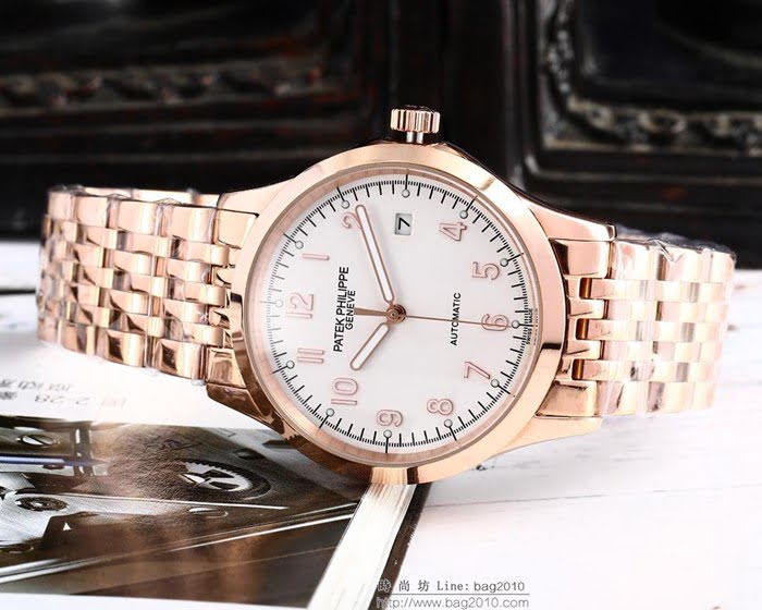 百達翡麗PATEK PHILPPE 高級定制 全自動機械機芯 316精鋼表殼 小牛皮錶帶 男士腕表  wssb4673